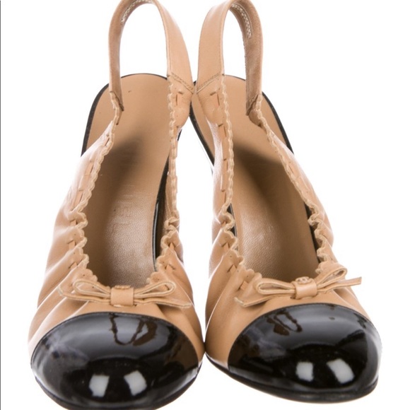 Authentic Chanel Leather Pumps - Picture 2 of 7